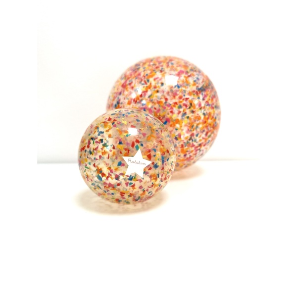 PELOTA CONFETTI MULTICOLOR 10 cm RATATAM!