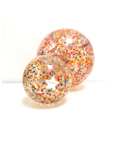PELOTA CONFETTI MULTICOLOR 10 cm RATATAM!