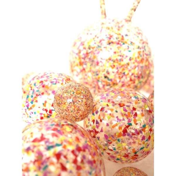 PELOTA CONFETTI MULTICOLOR 10 cm RATATAM!