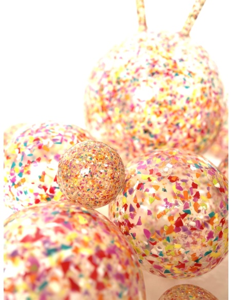PELOTA CONFETTI MULTICOLOR 10 cm RATATAM!