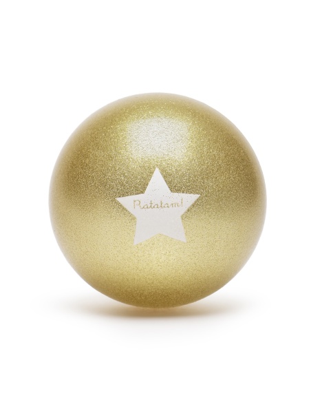 PELOTA GLITTER DORADA 15 cm RATATAM!