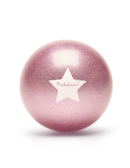 PELOTA GLITTER ROSA 22 cm RATATAM!