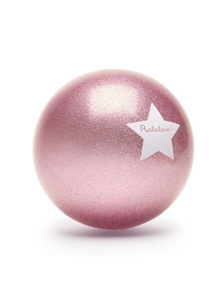 PELOTA GLITTER ROSA 22 cm RATATAM!