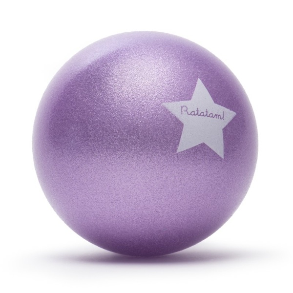 PELOTA GLITTER LILA 22 cm RATATAM!