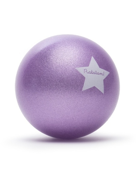 PELOTA GLITTER LILA 22 cm RATATAM!