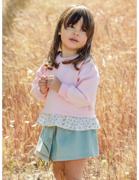 SUDADERA CON VOLANTE LARANJINHA