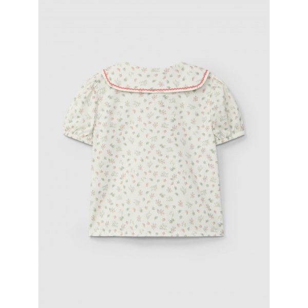 BLUSA ESTAMPADA FLORAL LARANJINHA