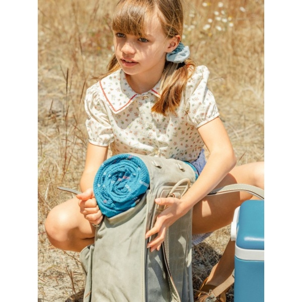 BLUSA ESTAMPADA FLORAL LARANJINHA