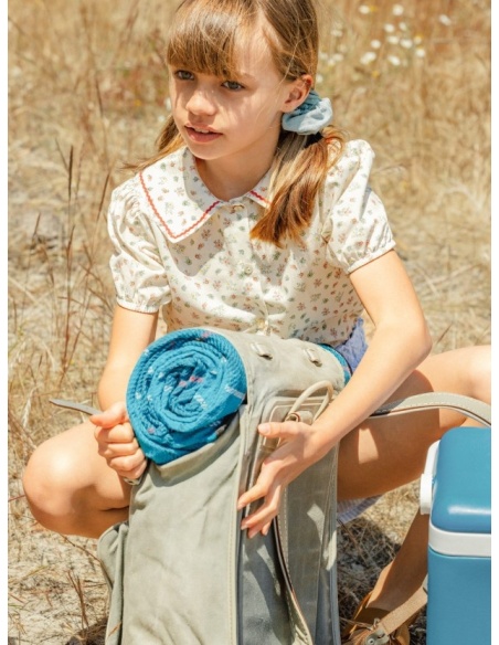 BLUSA ESTAMPADA FLORAL LARANJINHA