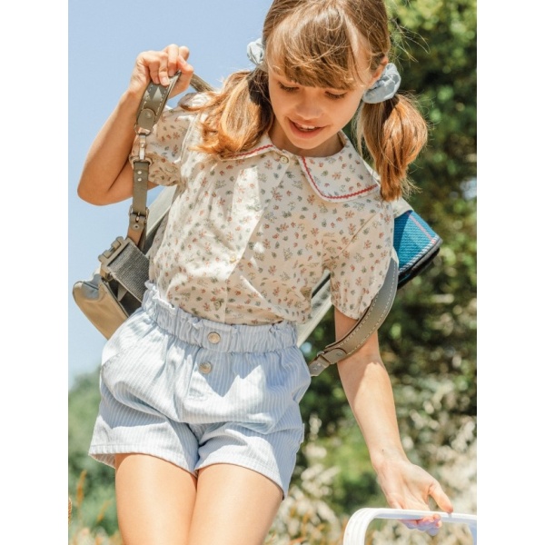 BLUSA ESTAMPADA FLORAL LARANJINHA