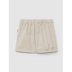 PANTALÓN CORTO LISO BEIGE EN SARGA 2