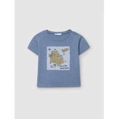 CAMISETA MANGA CORTA `MAP OF THE SECRET ISLAND´LARANJINHA