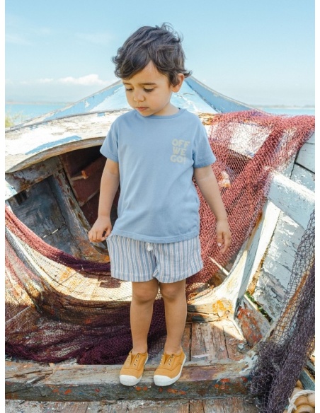 CAMISETA MANGA CORTA `OFF WE GO´LARANJINHA