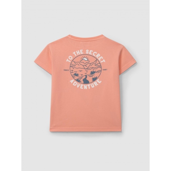 CAMISETA MANGA CORTA `OFF WE GO´NARANJA LARANJINHA