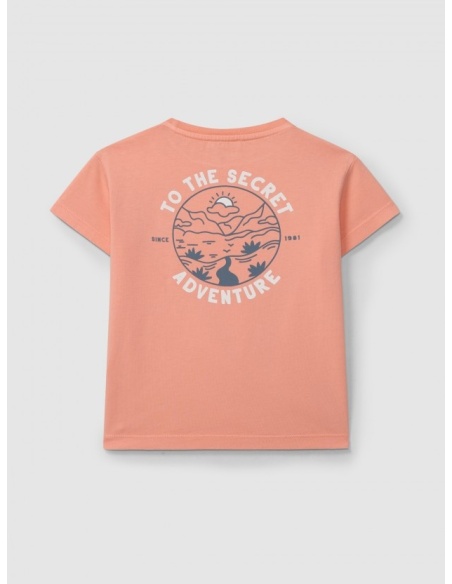 CAMISETA MANGA CORTA `OFF WE GO´NARANJA LARANJINHA