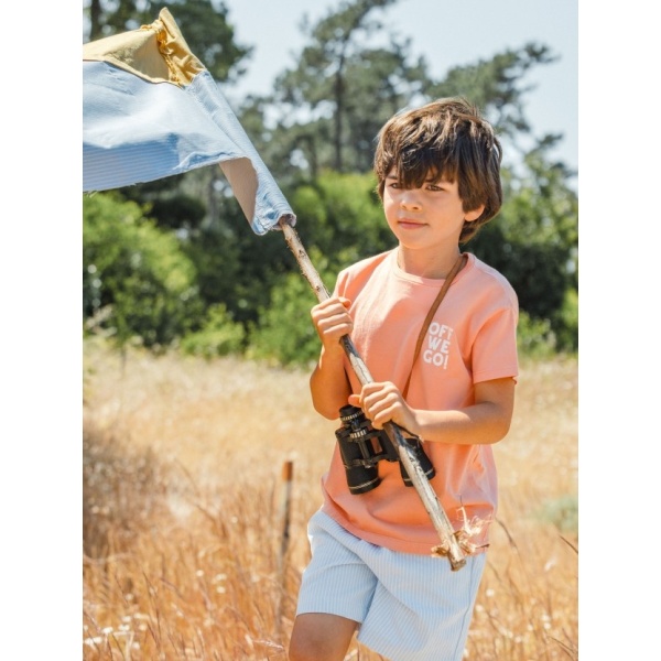 CAMISETA MANGA CORTA `OFF WE GO´NARANJA LARANJINHA