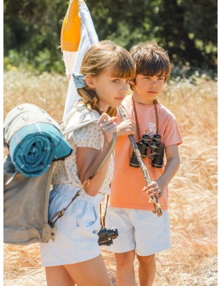 CAMISETA MANGA CORTA `OFF WE GO´NARANJA LARANJINHA