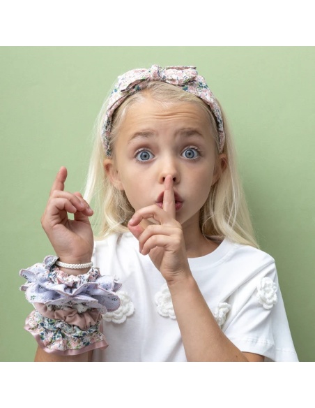 SCRONCHIE FLORAL DOBLE CAPA