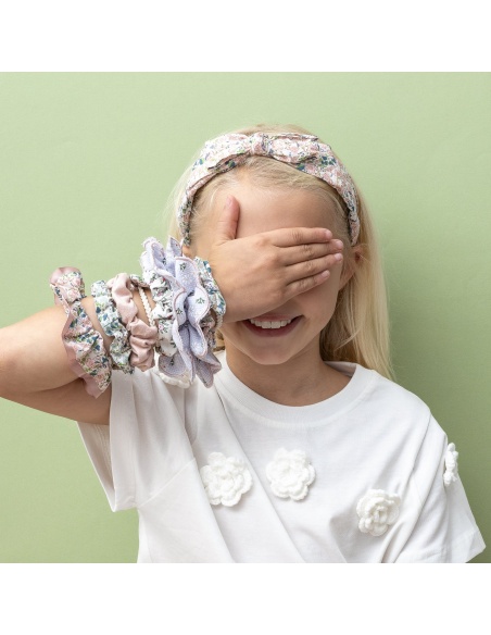 SCRONCHIE FLORAL DOBLE CAPA