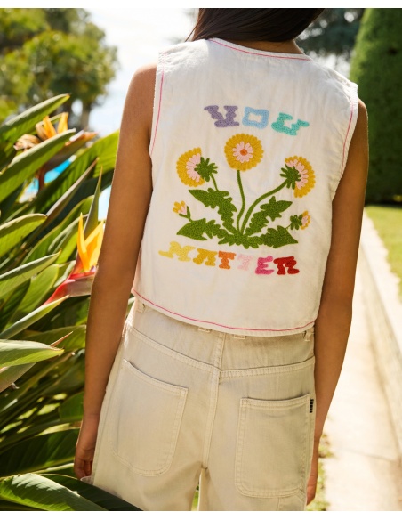 CHALECO BORDADO `FANCY DANDELION´MOLO