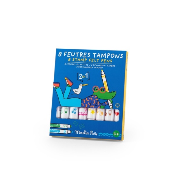 8 ROTULADORES TAMPÓN 2 EN 1