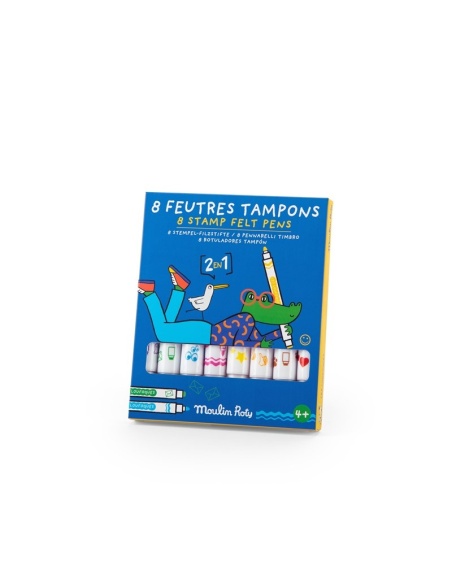 8 ROTULADORES TAMPÓN 2 EN 1