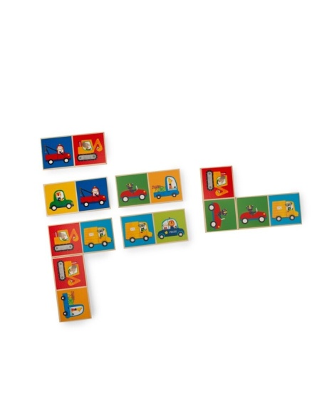 DOMINÓ DE VEHÍCULOS DE MADERA