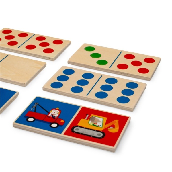 DOMINÓ DE VEHÍCULOS DE MADERA