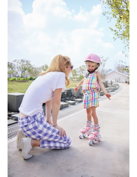 PATINES EN LÍNEA 2 EN 1 30-33 ROSA PASTEL