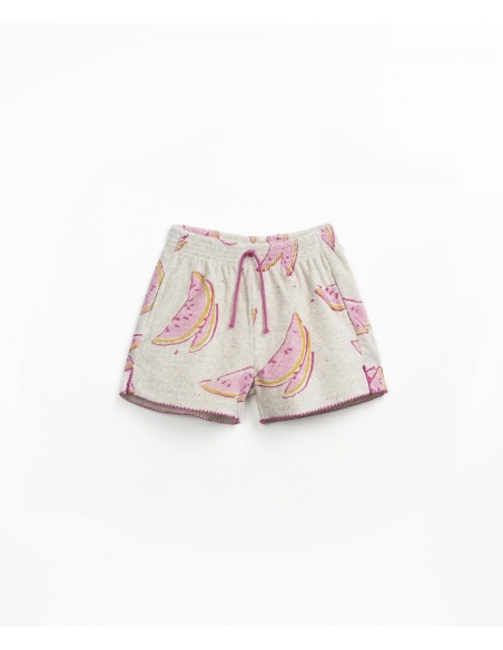 PANTALONES CORTOS ESTAMPADOS CON BOTONES DE COCO PLAY UP