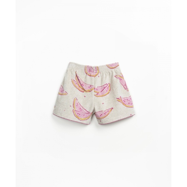 PANTALONES CORTOS ESTAMPADOS CON BOTONES DE COCO PLAY UP
