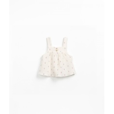 TOP DE PUNTO FLORAL CON BOTONES DE COCO PLAY UP