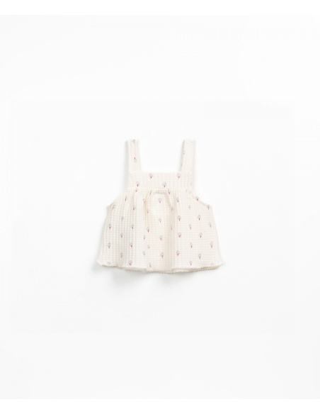 TOP DE PUNTO FLORAL CON BOTONES DE COCO PLAY UP