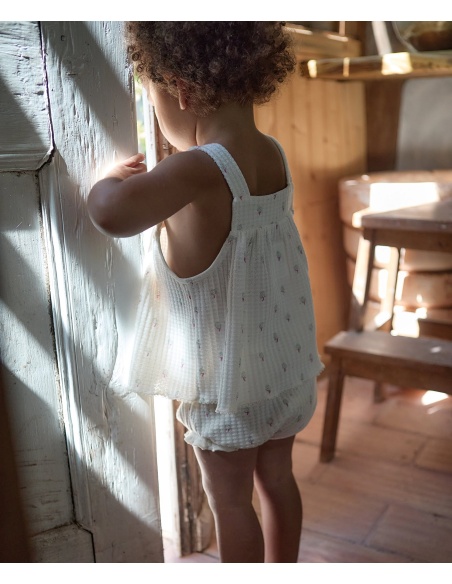 TOP DE PUNTO FLORAL CON BOTONES DE COCO PLAY UP