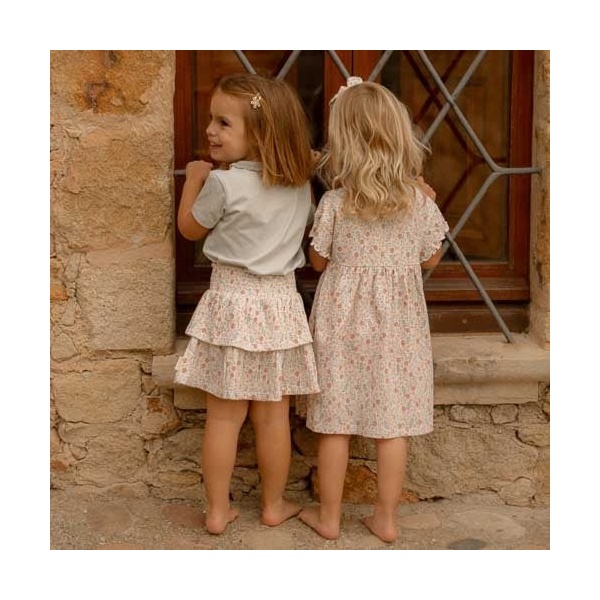 FALDA CON VOLANTES JARDÍN DE HADAS