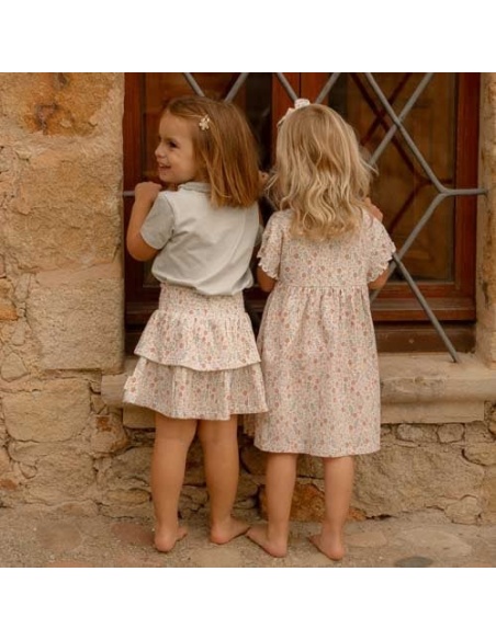 FALDA CON VOLANTES JARDÍN DE HADAS