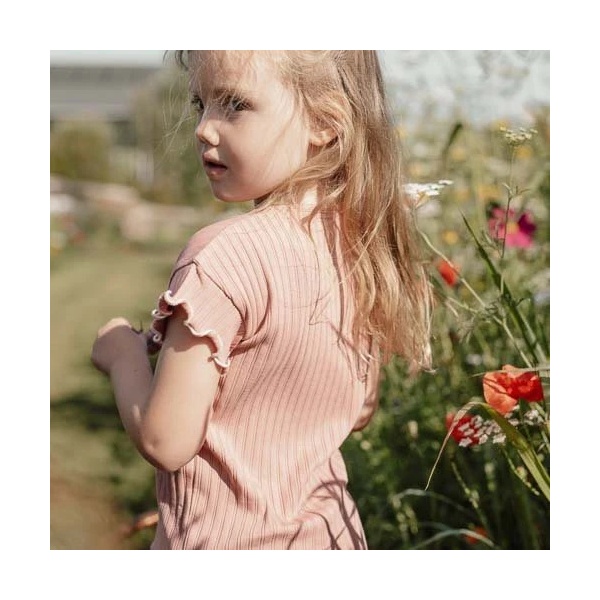 CAMISETA MANGA CORTA ROSA JARDÍN DE HADAS