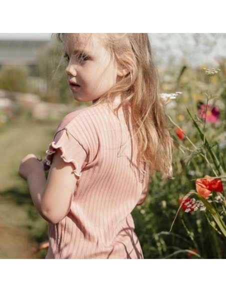 CAMISETA MANGA CORTA ROSA JARDÍN DE HADAS