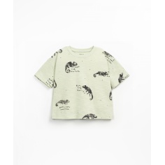 CAMISETA ESTAMPADO DE CAMALEONES Y BOTONES DE COCO PLAY UP