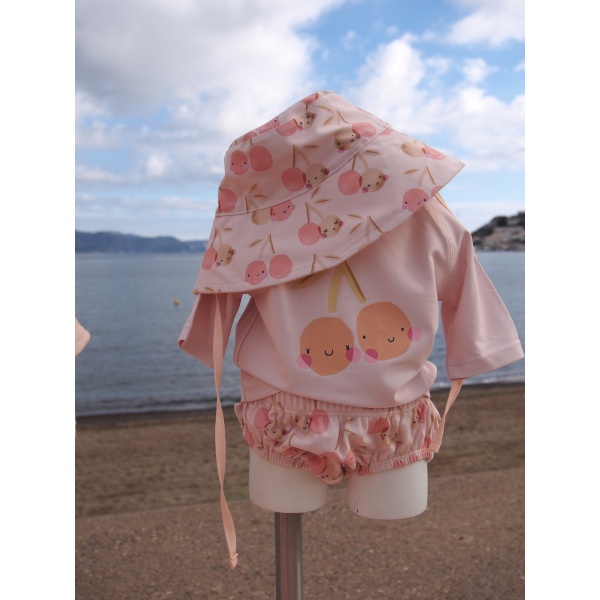 GORRO BUCKET CHERRIES REVERSIBLE UPF 50+