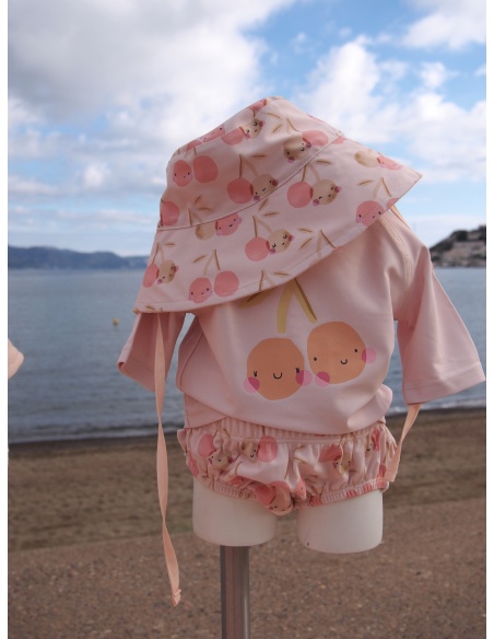 GORRO BUCKET CHERRIES REVERSIBLE UPF 50+