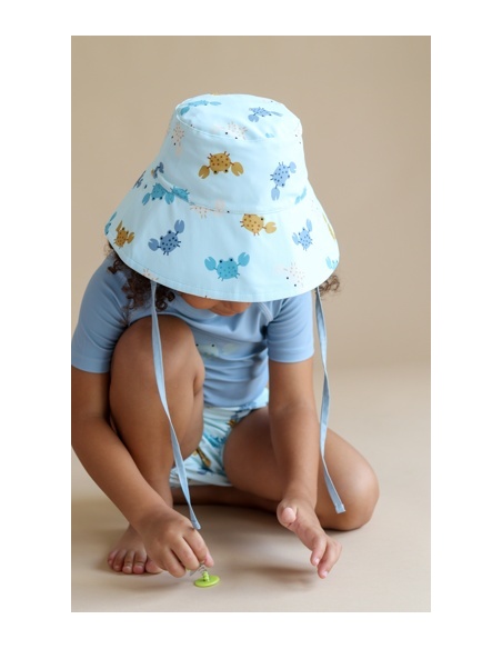 GORRO BUCKET AZUL REVERSIBLE  SOLAR UPF 50