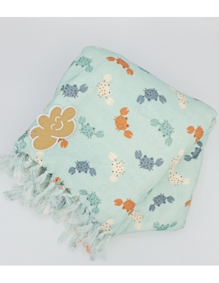 TOALLA CANGREJOS AZUL