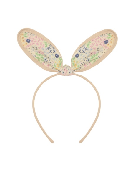 DIADEMA DE OREJITAS DE CONEJO FLORAL