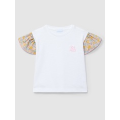 CAMISETA "YOU ARE SWEET" MANGAS DE VOLANTE LARANJINHA