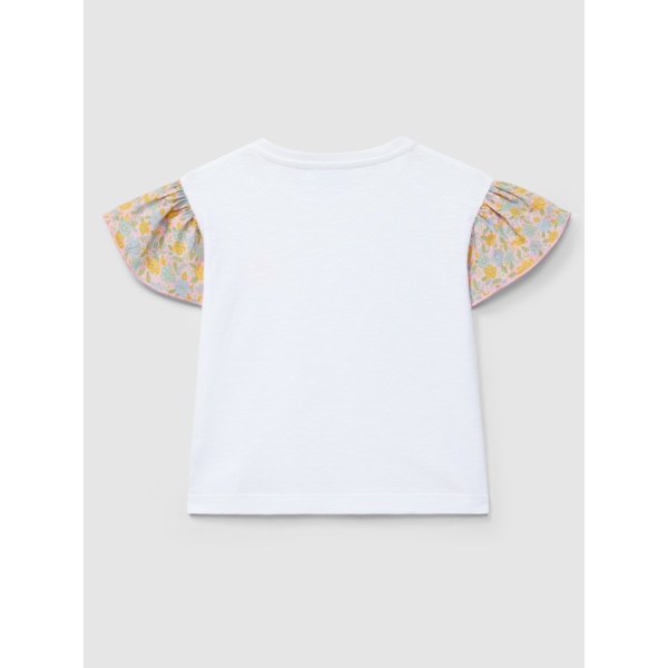 CAMISETA "YOU ARE SWEET" MANGAS DE VOLANTE LARANJINHA