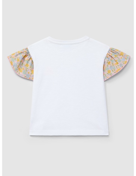 CAMISETA "YOU ARE SWEET" MANGAS DE VOLANTE LARANJINHA