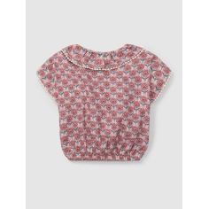 TOP FLORES CON DETALLES DE ENCAJE LARANJINHA 2