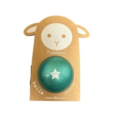 PELOTA GLITTER VERDE 10 cm RATATAM!