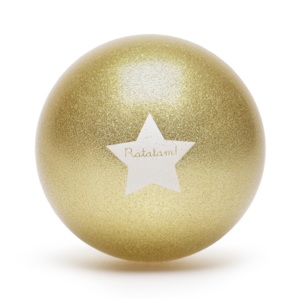 PELOTA GLITTER DORADA 15 cm RATATAM!